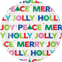 Joyful and Jolly 6.75 inch Paper Luncheon Plate (8/Pkg)