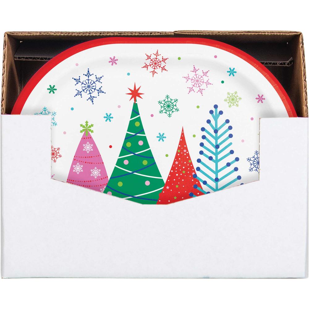 Joyful and Jolly 12 inch Paper Oval Platter (8/Pkg)