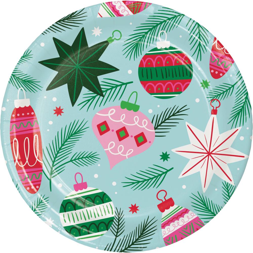 Holiday Frills 8.75 inch Paper Dinner Plate (8/Pkg)