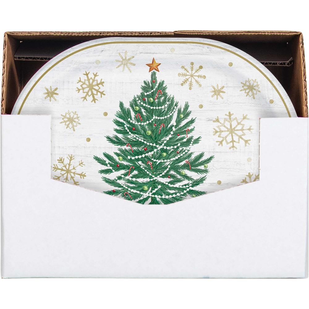 Timeless Tree 12 inch Paper Oval Platter (8/Pkg)