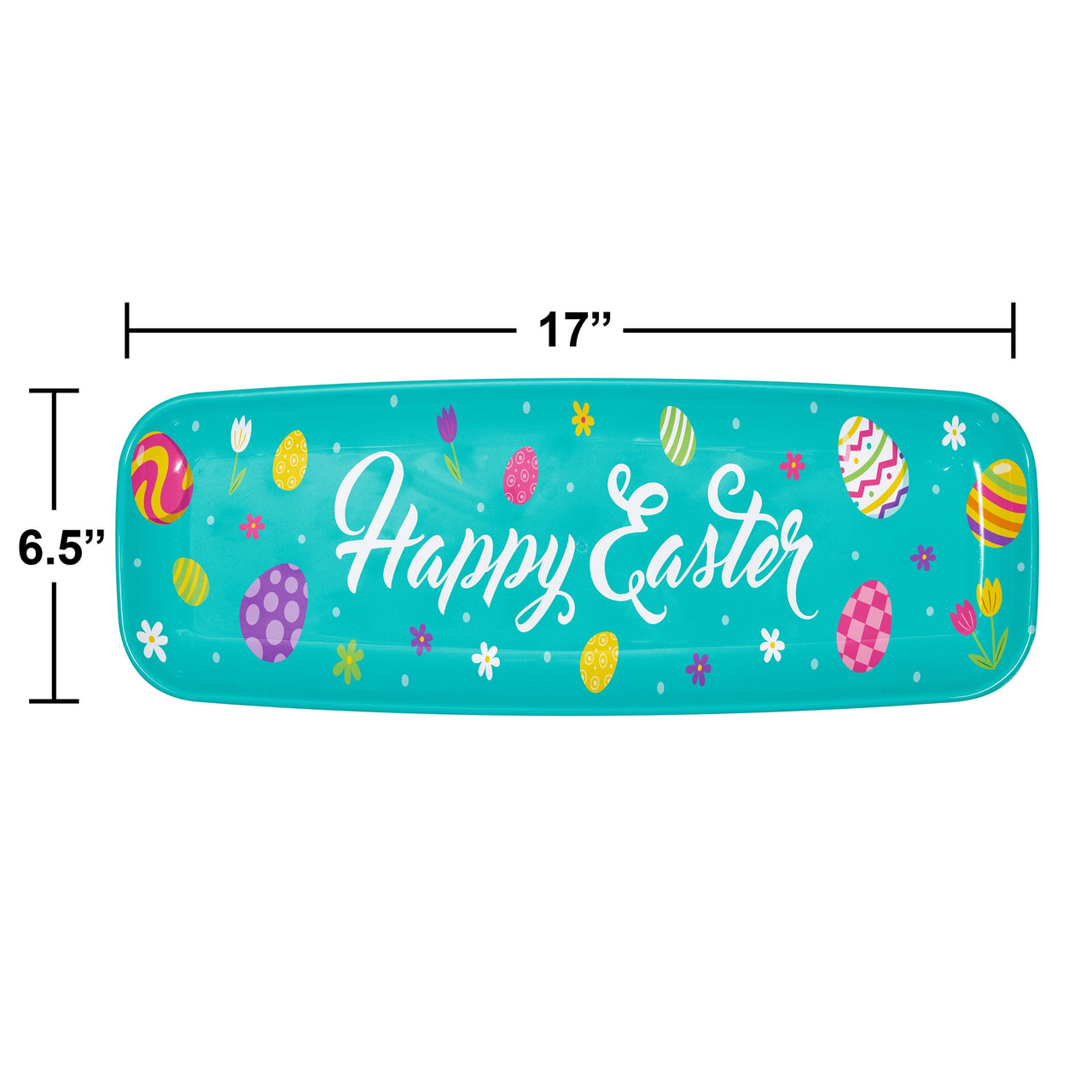 Easter Decor Plastic Tray 17" x 6.5"