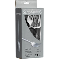 Silver Plastic Forks (24/Pkg)