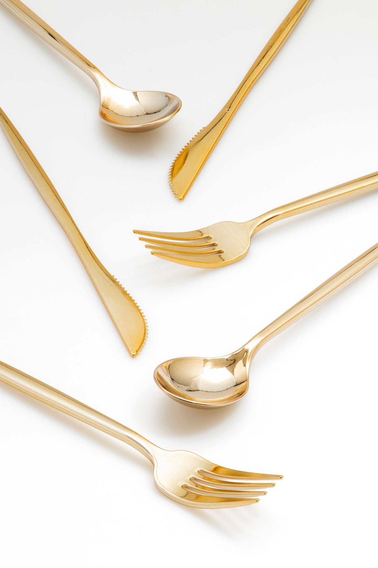 Gold Assorted Plastic Cutlery (24/Pkg)