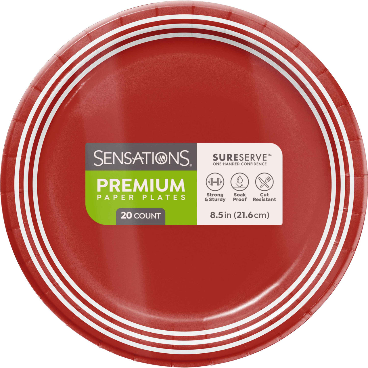 Classic Red Dinner Plates 8.5" (20/Pkg)