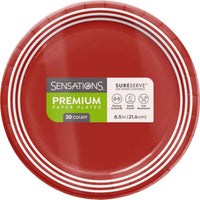 Classic Red Dinner Plates 8.5