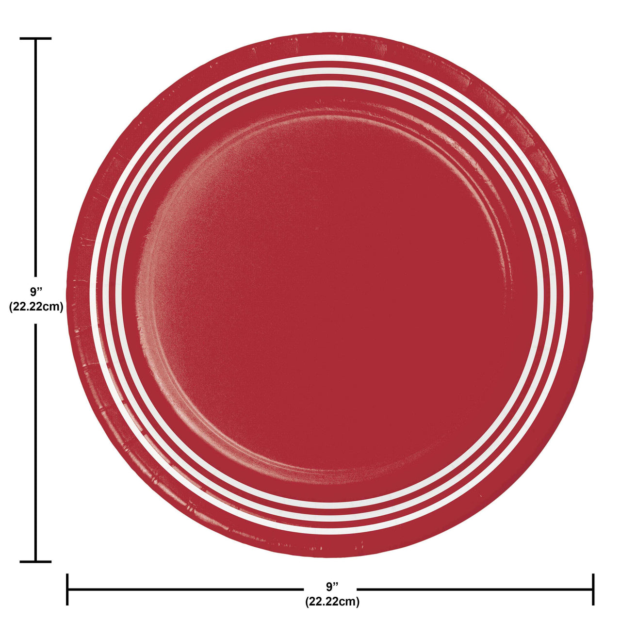 Classic Red Dinner Plates 8.5" (20/Pkg)