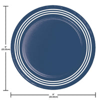 Navy Blue Dinner Plates 8.5