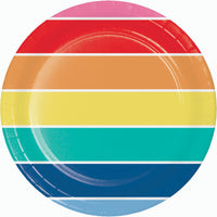 Prismatic Party Dinner Plates 8.5
