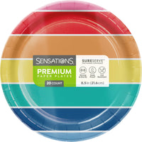 Prismatic Party Dinner Plates 8.5