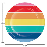 Prismatic Party Dinner Plates 8.5