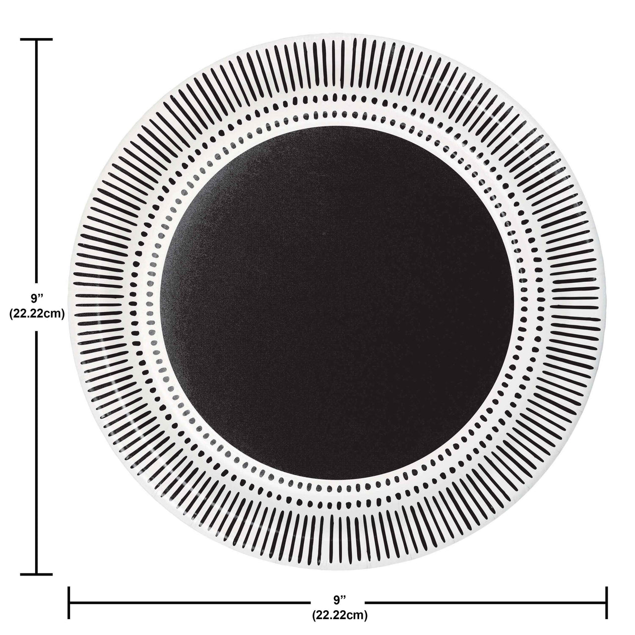 Modern Monochrome Dinner Plates 8.5" (20/Pkg)