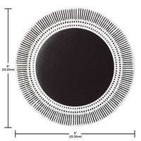 Modern Monochrome Dinner Plates 8.5