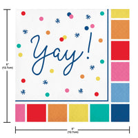 Prismatic Party Beverage Napkins (24/Pkg)