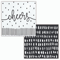 Modern Monochrome Beverage Napkins