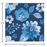 Royal Florals Beverage Napkins (24/Pkg)