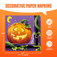 Pumpkin Prowlers Luncheon Napkins (16/Pkg)