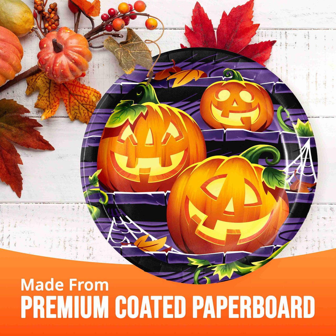 Pumpkin Prowlers Luncheon Plates 7" (8/Pkg)
