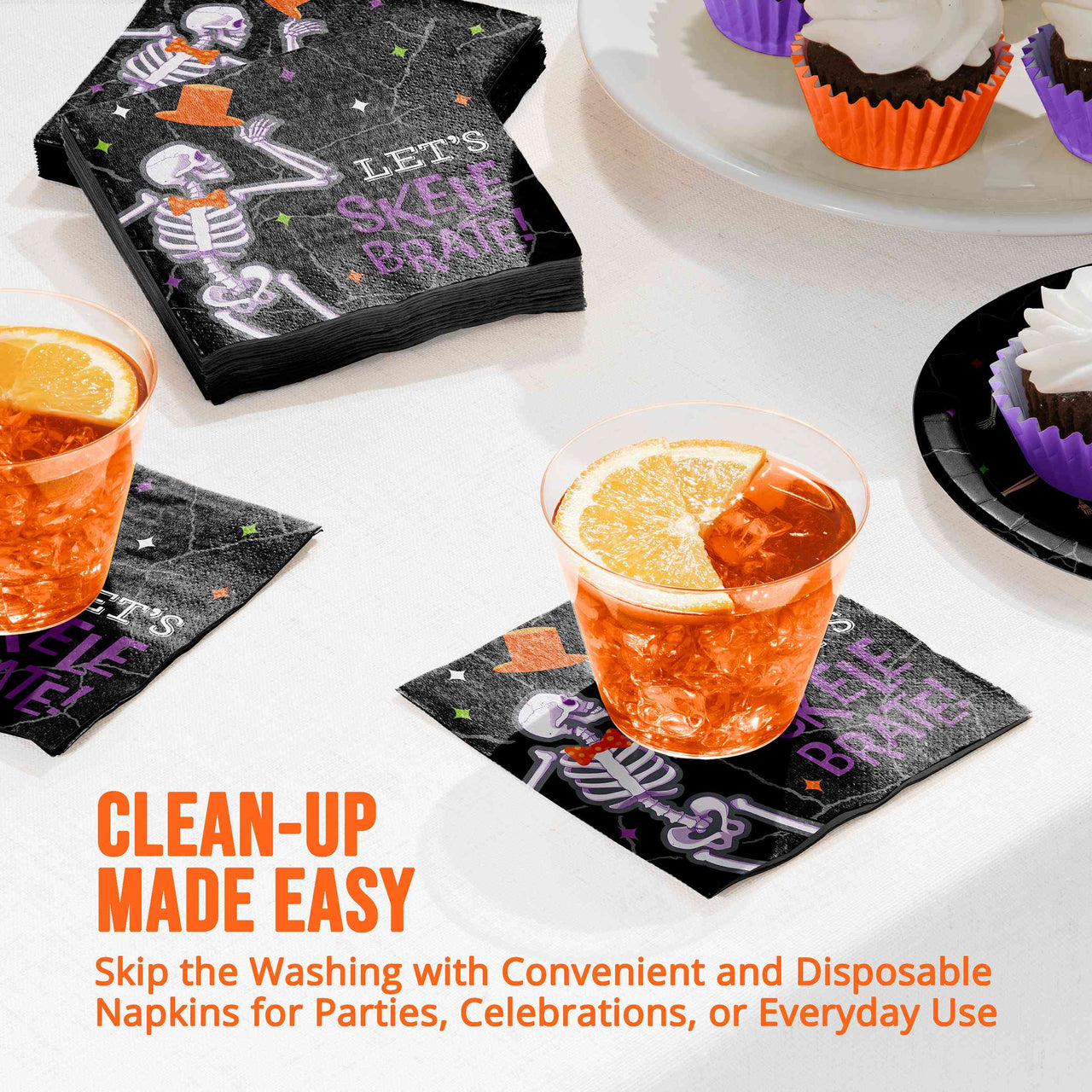 Radiant Reaper Let's Skelebrate Beverage Napkins (16/Pkg)