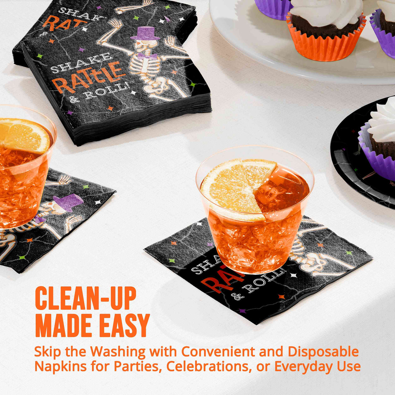 Radiant Reaper Shake Rattle Roll Beverage Napkins (16/Pkg)