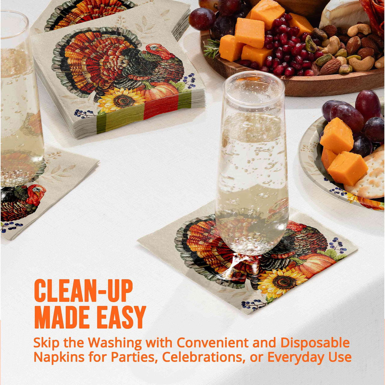 Bountiful Bird Beverage Napkins (16/Pkg)