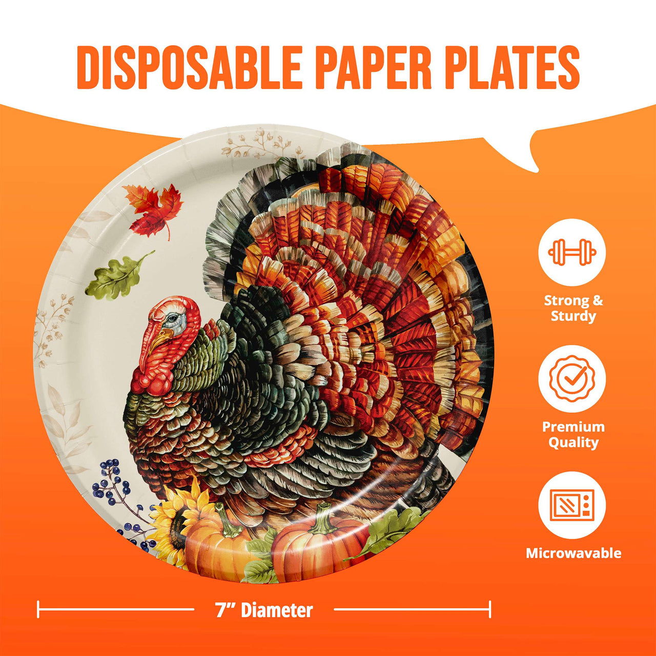 Bountiful Bird Luncheon Plates 7" (8/Pkg)