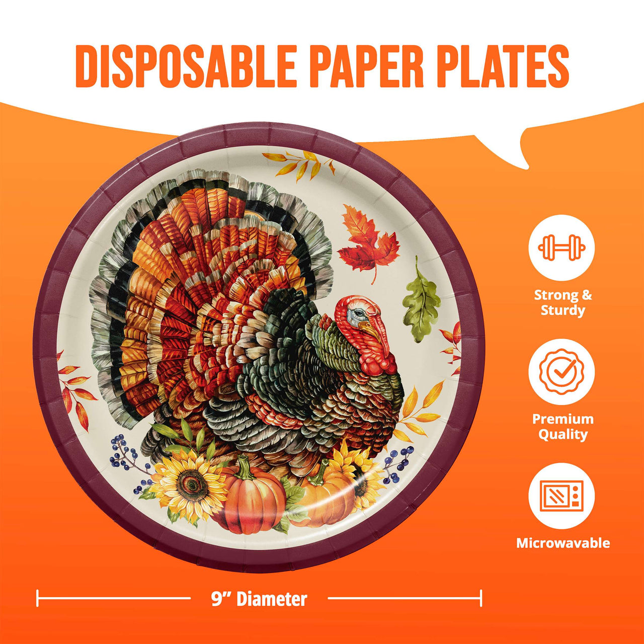 Bountiful Bird Dinner Plates 9" (8/Pkg)