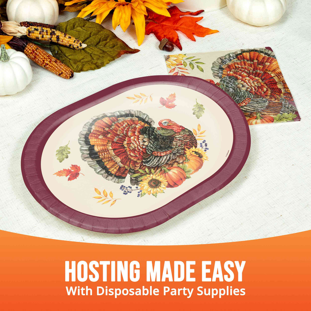 Bountiful Bird Oval Platters 12" (8/Pkg)