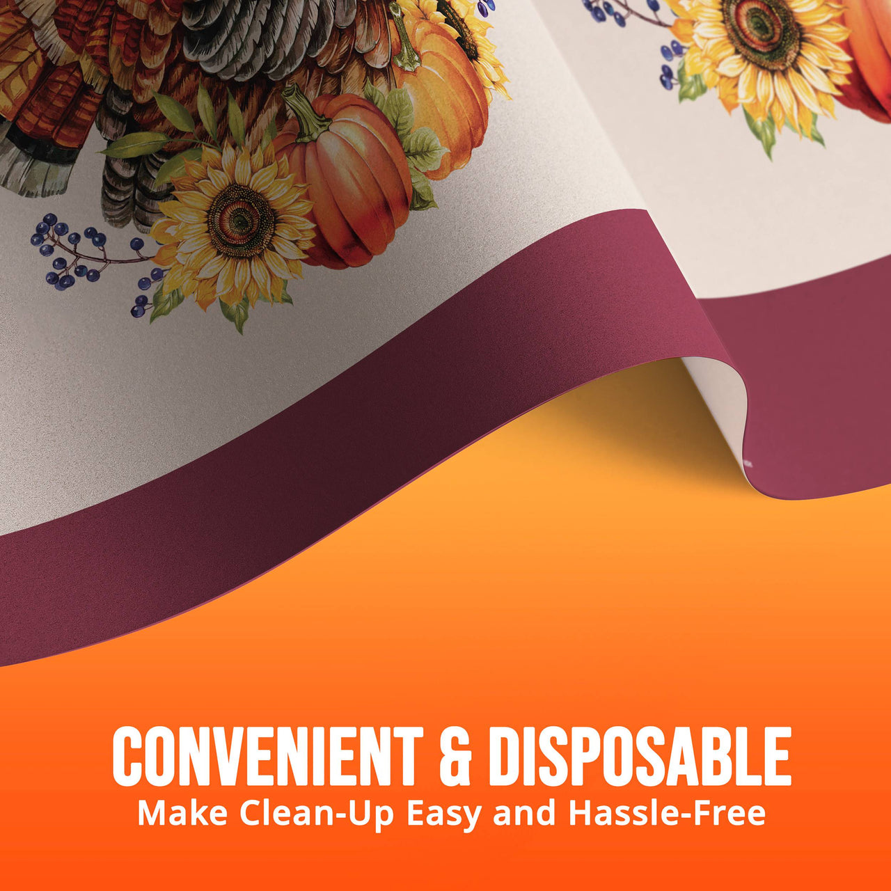 Bountiful Bird Plastic Tablecover 54" x 96"
