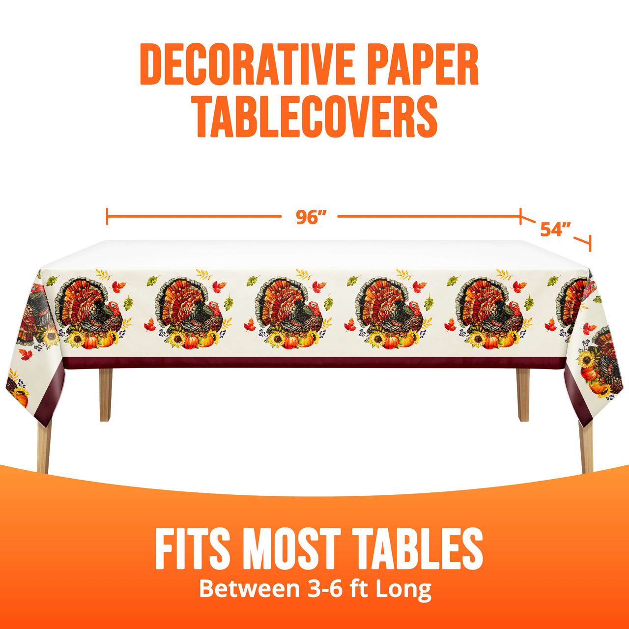 Bountiful Bird Plastic Tablecover 54" x 96"