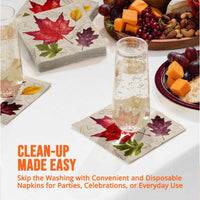 Falling Foliage Beverage Napkins (16/Pkg)
