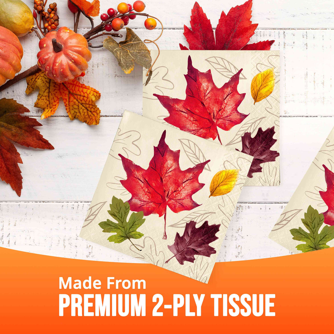 Falling Foliage Beverage Napkins (16/Pkg)