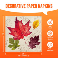 Falling Foliage Beverage Napkins (16/Pkg)