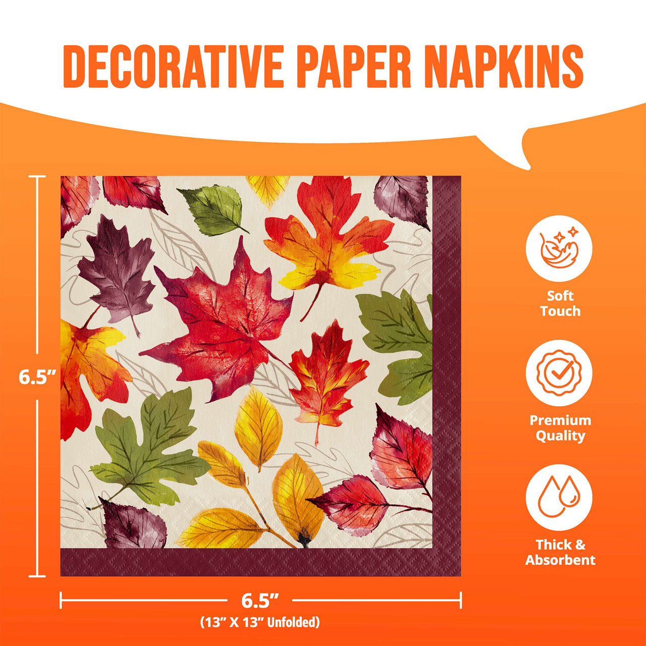 Falling Foliage Luncheon Napkins (16/Pkg)