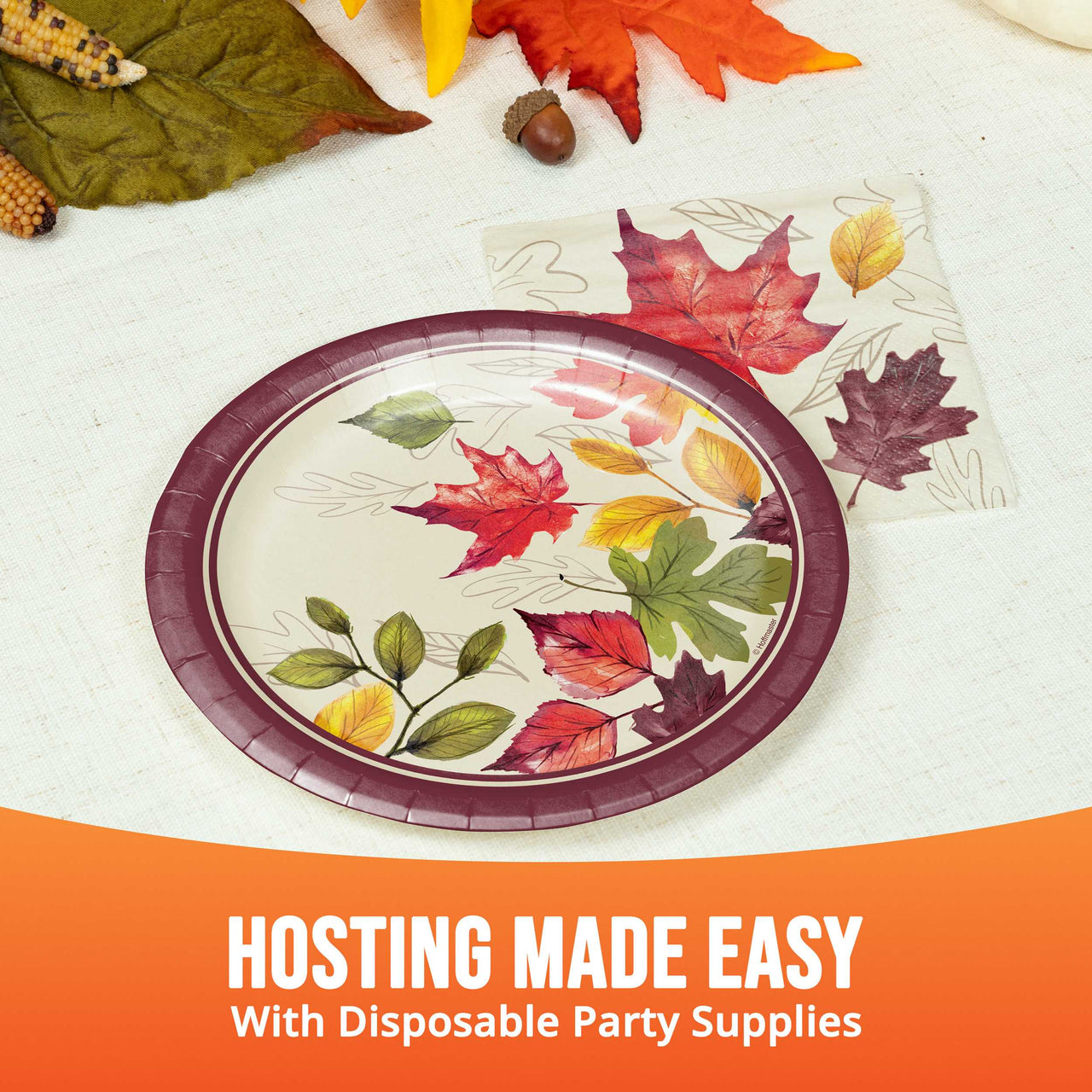 Falling Foliage Luncheon Plates 7" (8/Pkg)