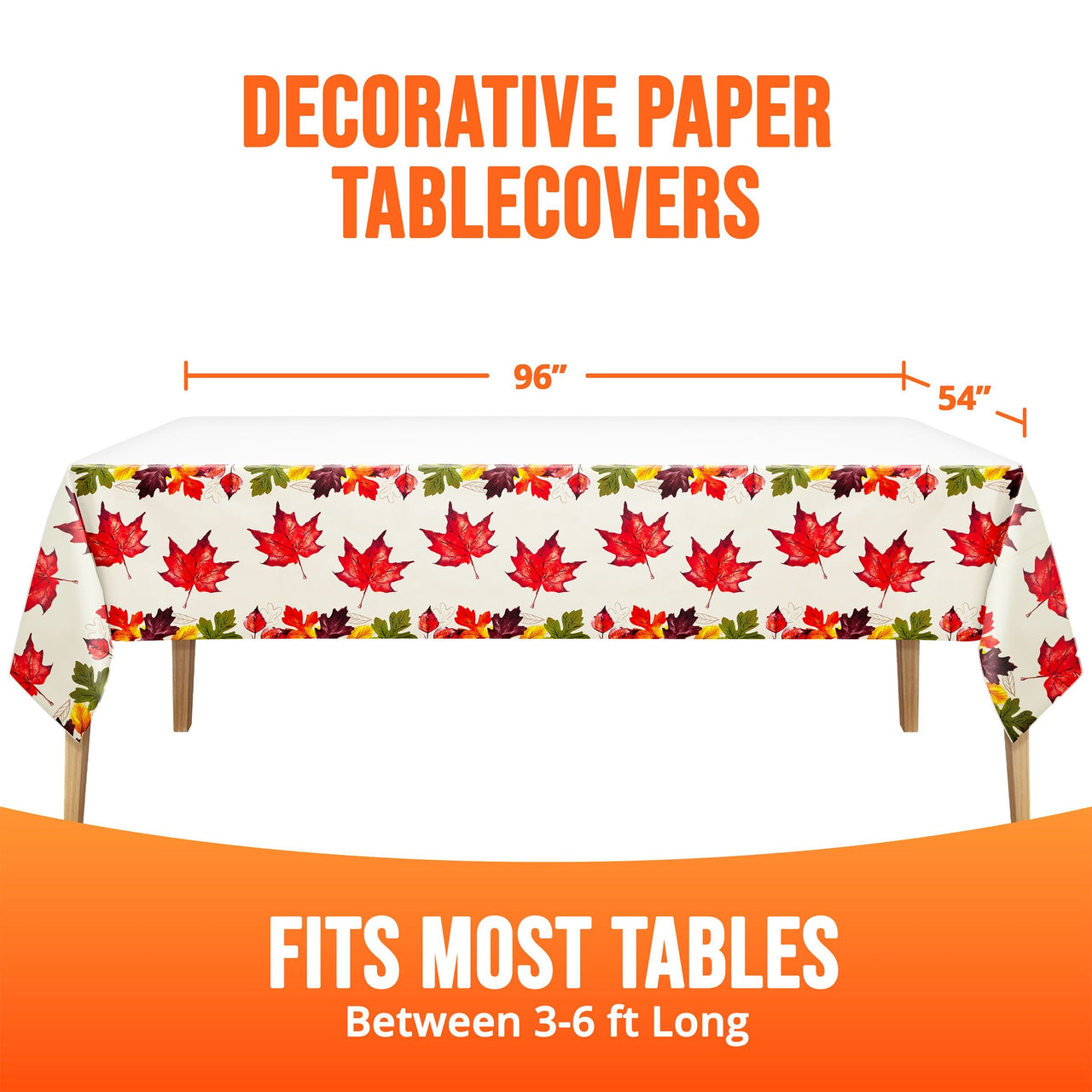 Falling Foliage Plastic Tablecover 54" x 96"