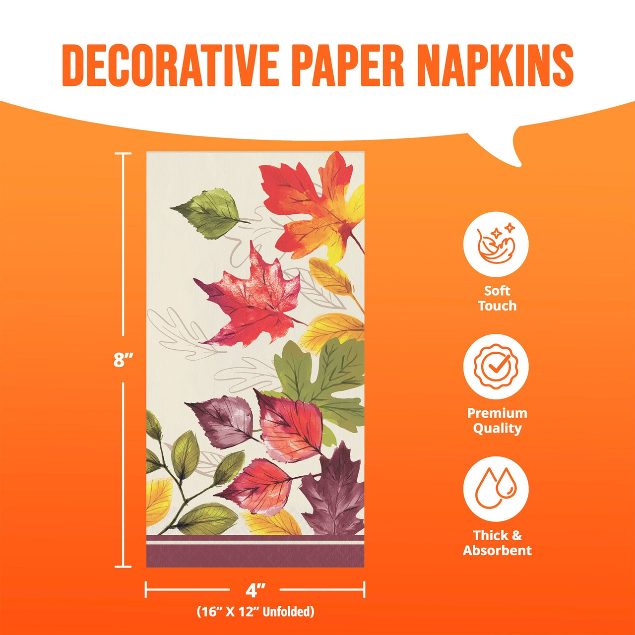 Falling Foliage Guest Towels (16/Pkg)