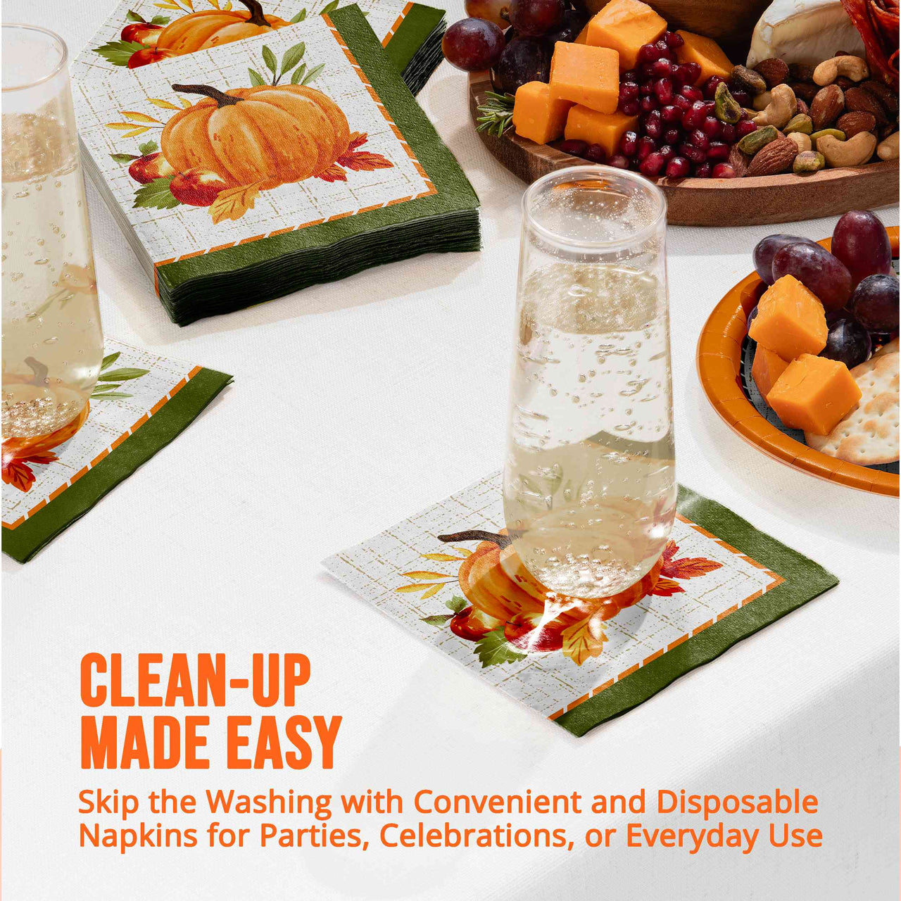 Autumn Orchard Beverage Napkins (16/Pkg)