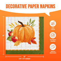 Autumn Orchard Beverage Napkins (16/Pkg)