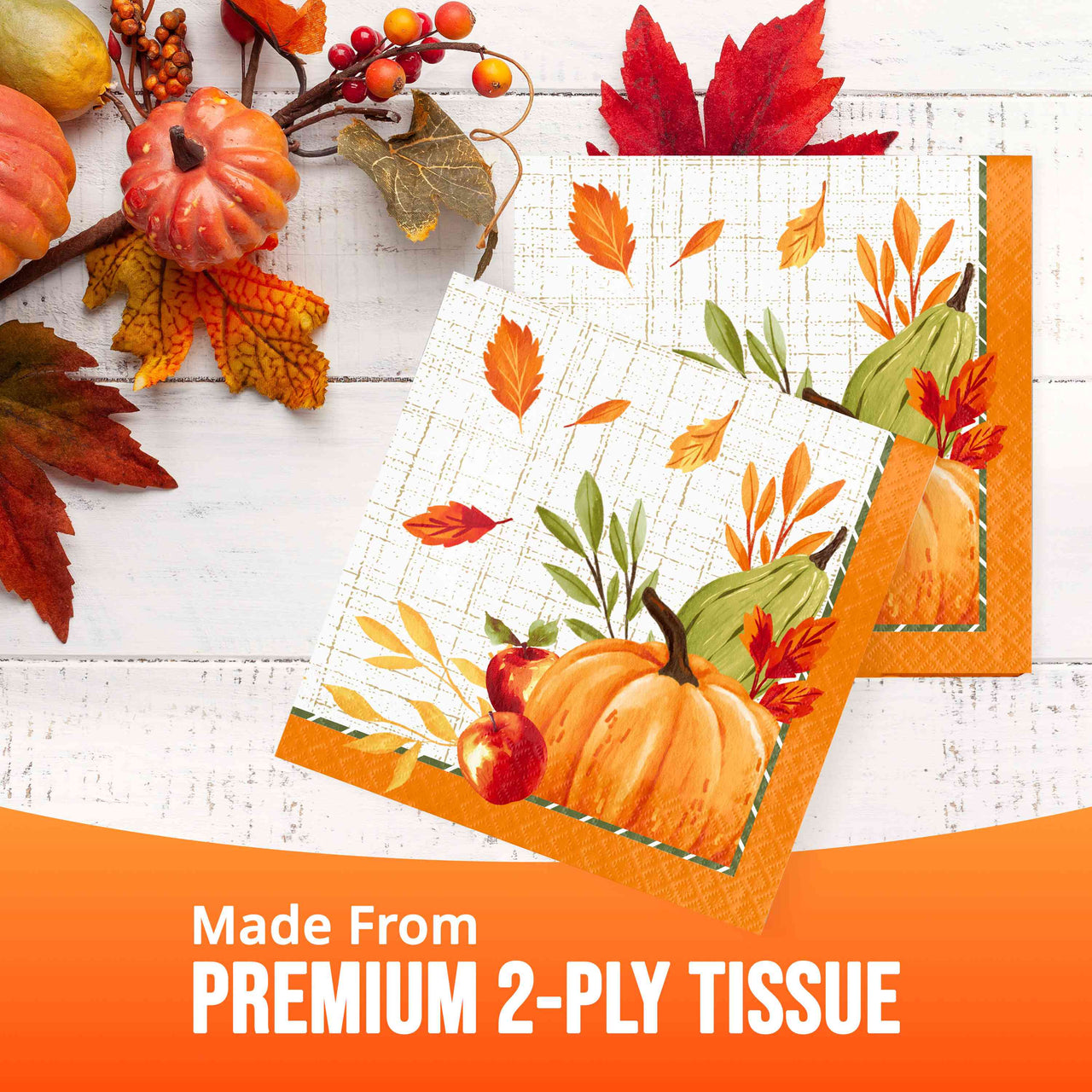 Autumn Orchard Luncheon Napkins (16/Pkg)