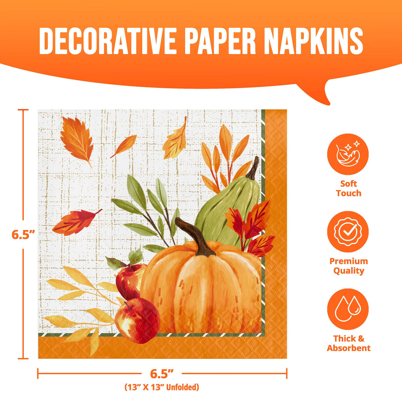 Autumn Orchard Luncheon Napkins (16/Pkg)