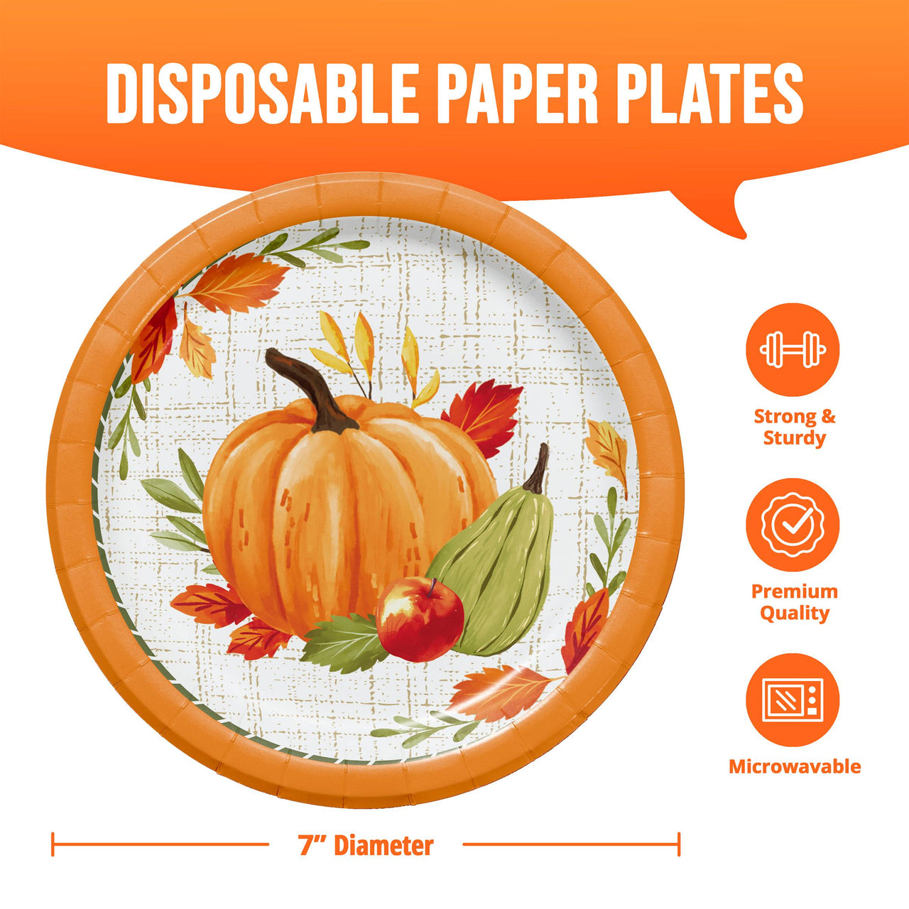 Autumn Orchard Luncheon Plates 7" (8/Pkg)