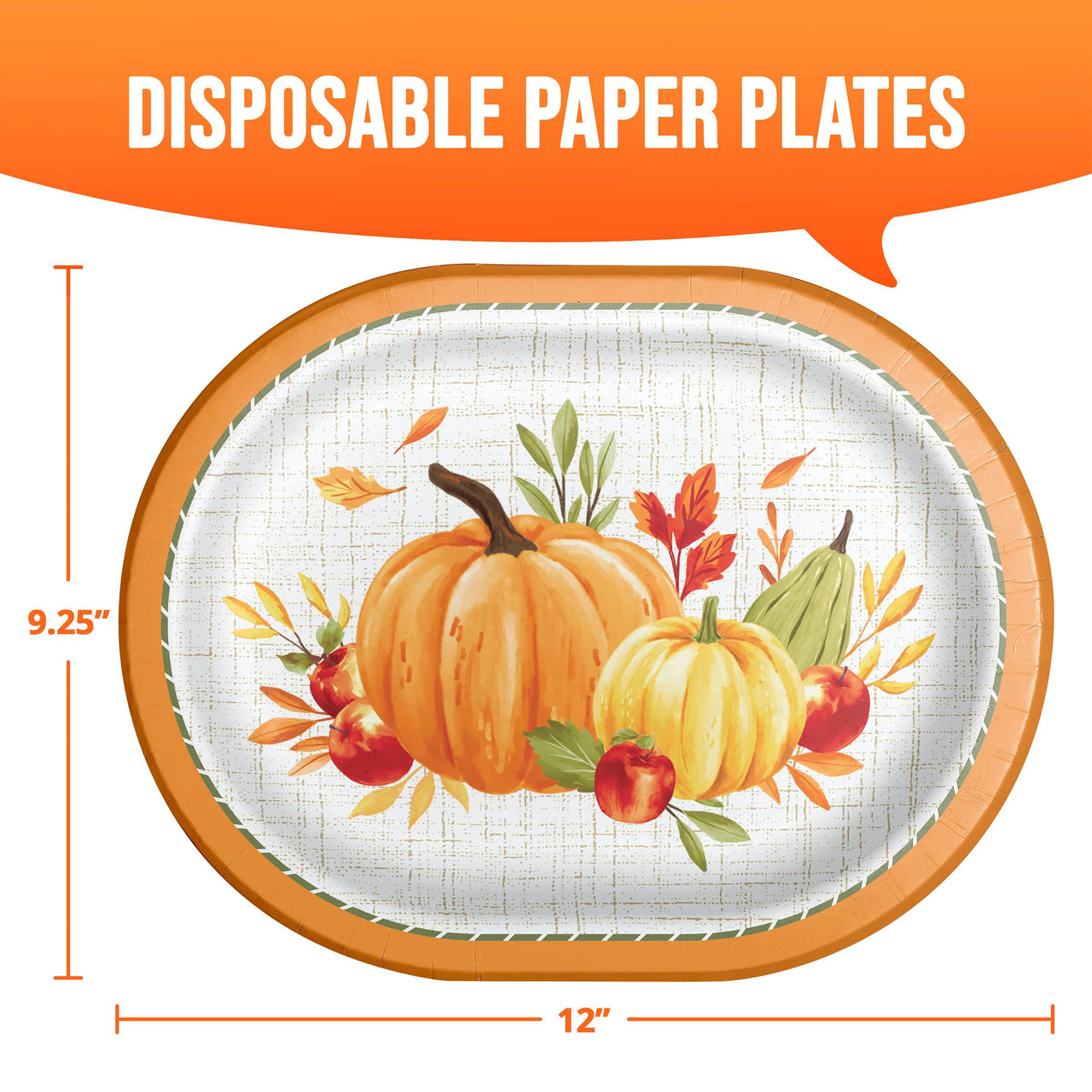 Autumn Orchard Oval Platters 12" (8/Pkg)