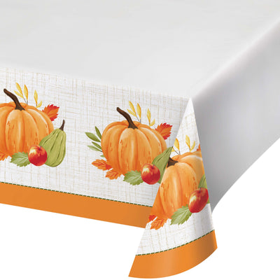Autumn Orchard Plastic Tablecover 54" x 96"