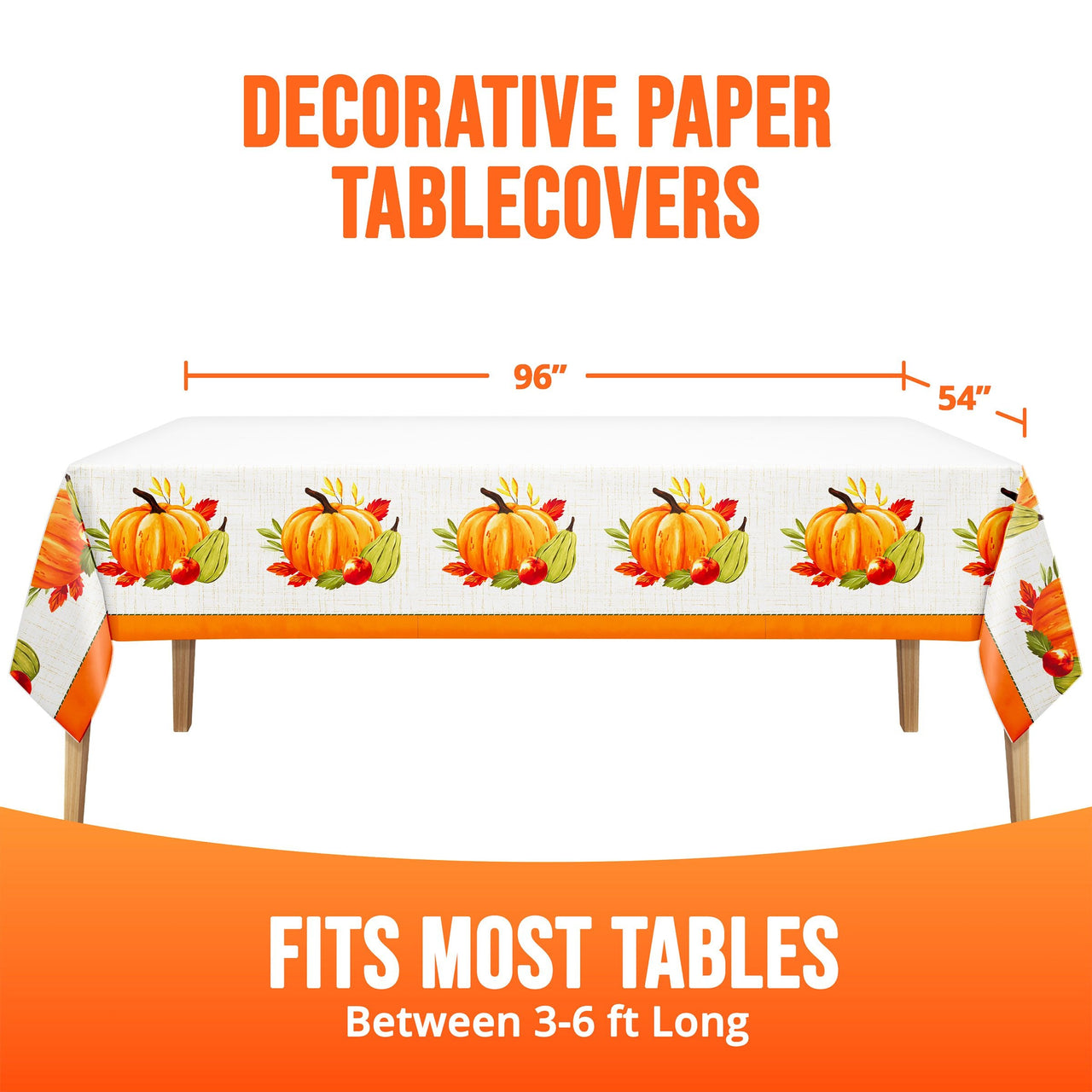 Autumn Orchard Plastic Tablecover 54" x 96"