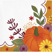 Petals and Pumpkins Beverage Napkins