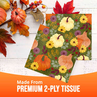 Petals and Pumpkins Luncheon Napkins (16/Pkg)