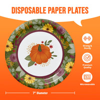 Petals and Pumpkins Luncheon Plates 7