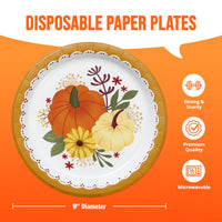 Petals and Pumpkins Dinner Plates 9