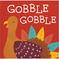 Turkey Treat Gobble Beverage Napkins