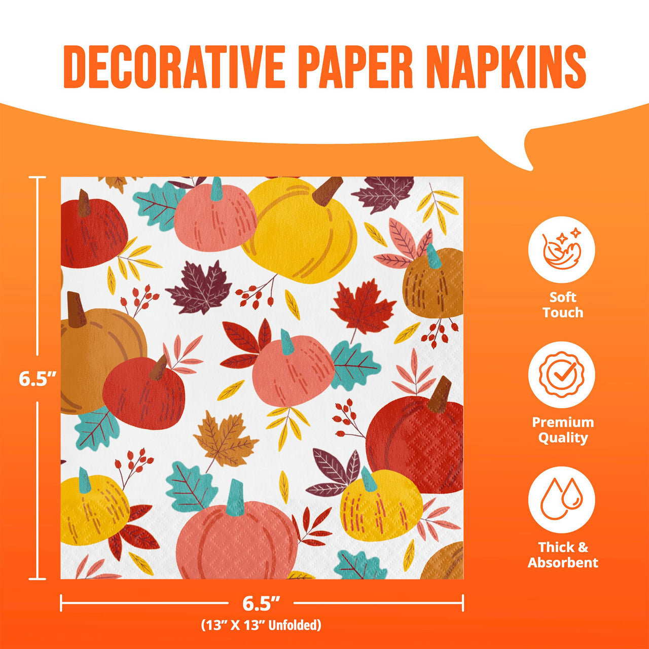 Turkey Treat Luncheon Napkins (16/Pkg)